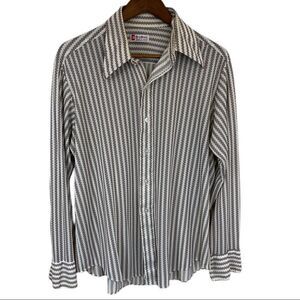 Vintage Striped Button Down Shirt. Bradlee Red Label Brand. Good Condition!